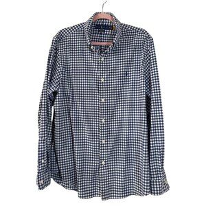 Ralph Lauren Classic Fit Performance Blue & White Gingham Button-Down Shirt XL
